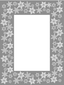 Gray Thick Frame iwth WHite Snowfall