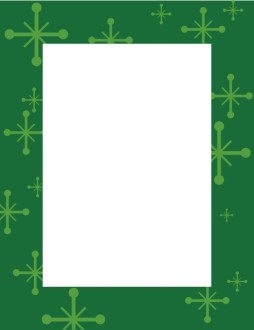 Green Frame with Star Accents