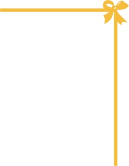 Gold Ribbon Corner with Tied Bow