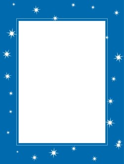 Blue Frame with Eight Pointed Stars