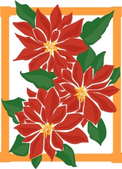 Poinsettia Planter Box