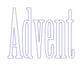 Blue Outline Simple Advent