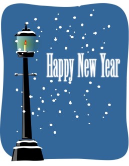 Happy New Year Lamppost