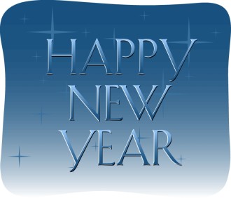 Happy New Year with Sparkling Stars