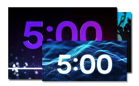 Use our church presentation software to create full countdown timers on any video, image or