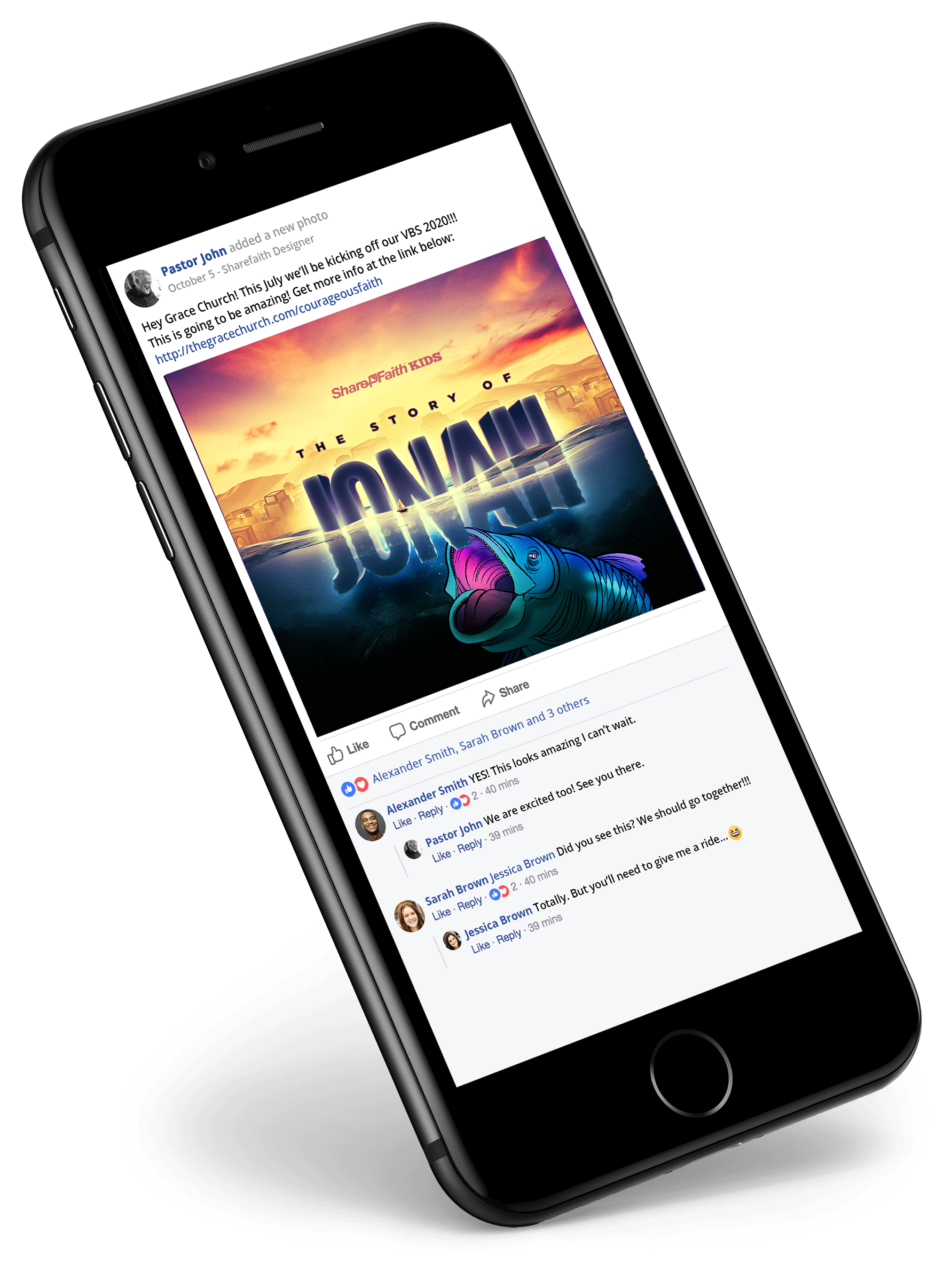 Sharefaith VBS Sharing On Mobile Device