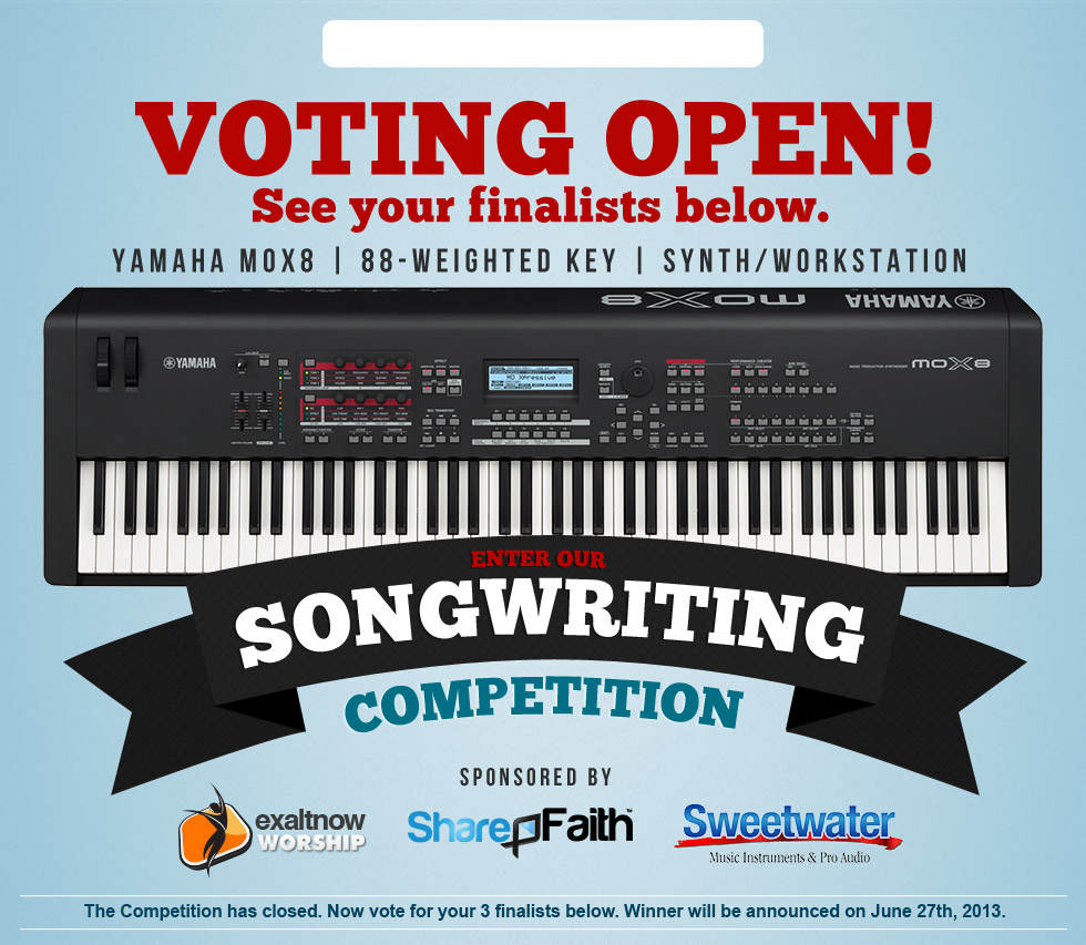 Voting Open! Vote for your favorite finalist. Win this YAMAHA MOX8 88 Weighted Keyboard