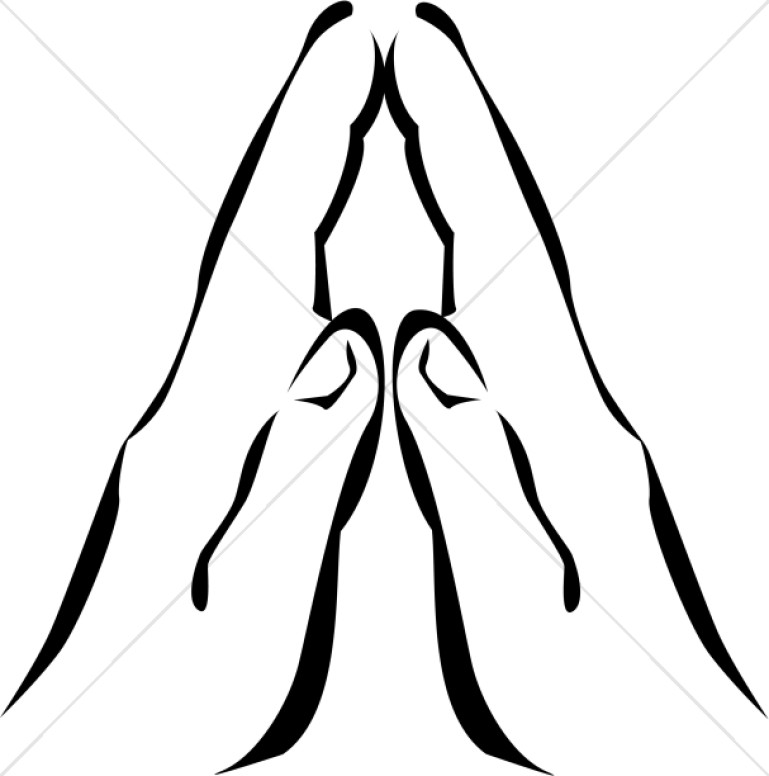 Prayer Hands In Black And Wite Thumbnail Showcase