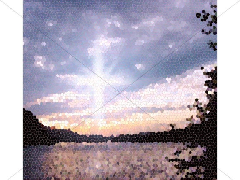 Morning Lake and Cross