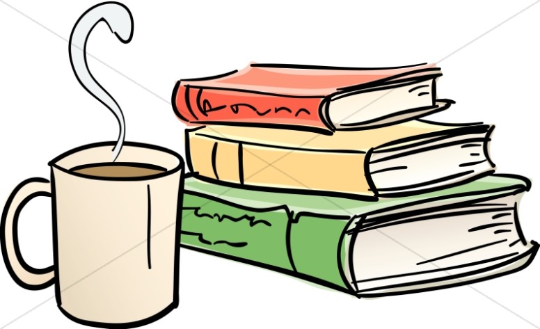 Library Books and Coffee Mug Thumbnail Showcase