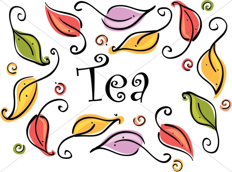Tea Word Art and Leaves Thumbnail Showcase