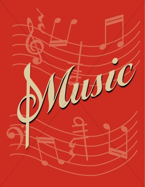 Music Flyer Red Background