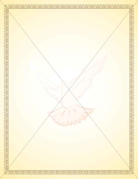Communion Certificate Border with Dove