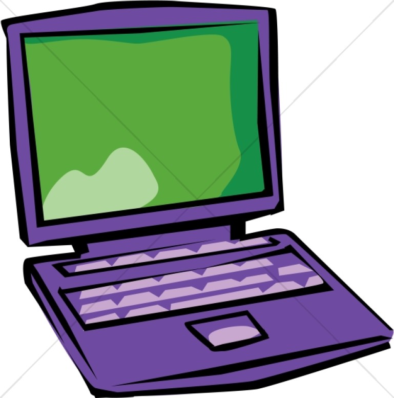 Purple Laptop with Green Screen Thumbnail Showcase