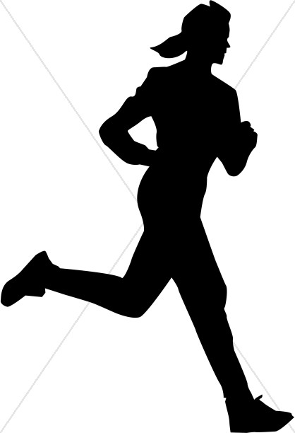 Woman in Silhouette running Thumbnail Showcase