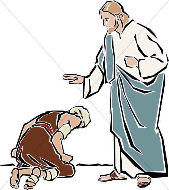 jesus healing clip art