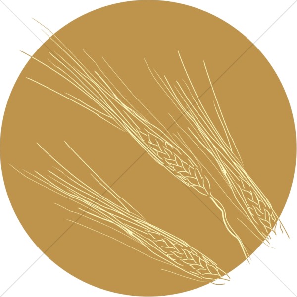 Brown Circle with Golden Wheat Thumbnail Showcase