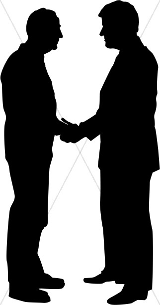 Two Older Men in Silhouette Thumbnail Showcase