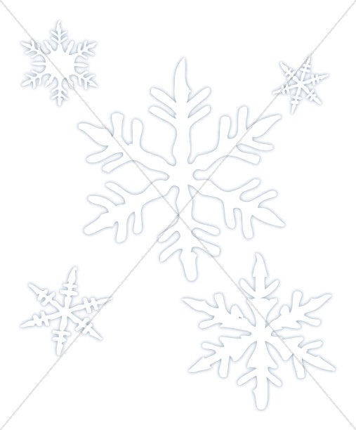 Snowflakes in Outline