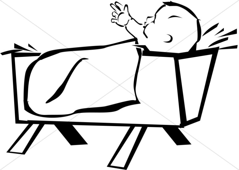 free clipart of baby jesus in a manger - photo #36