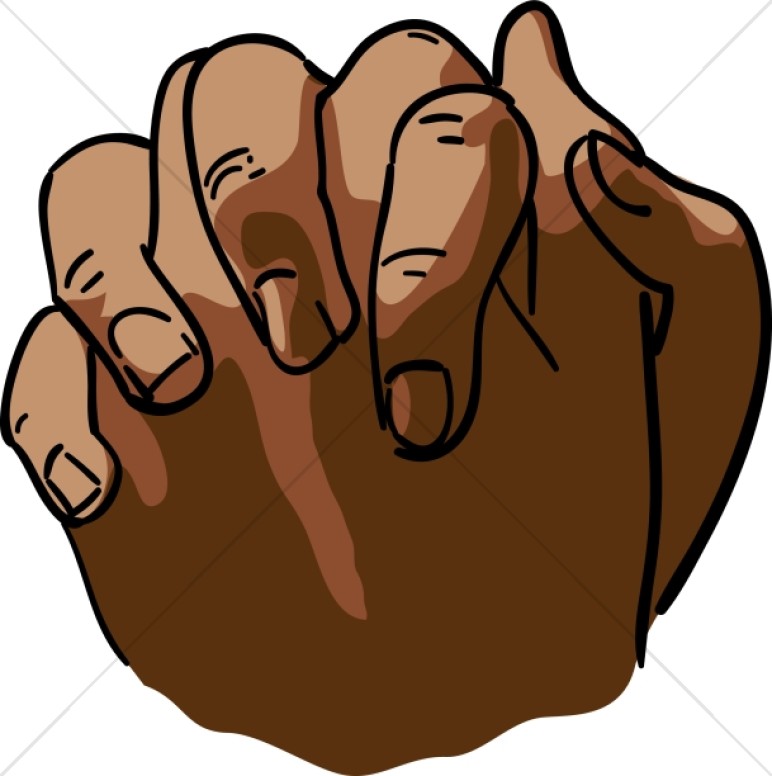 african american praying hands clipart