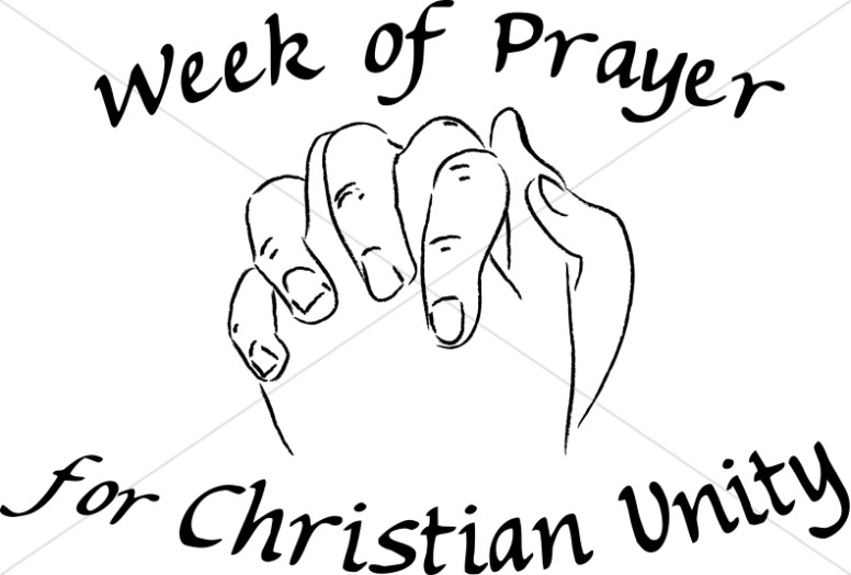 Praying Hands Christian Unity Black and White Thumbnail Showcase