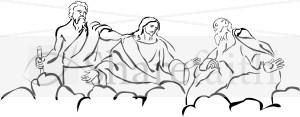 Moses and Elijah with Jesus at Transfiguration | Transfiguration Clipart