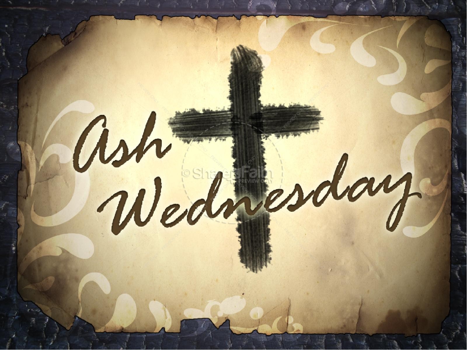 Ash Wednesday with Cross