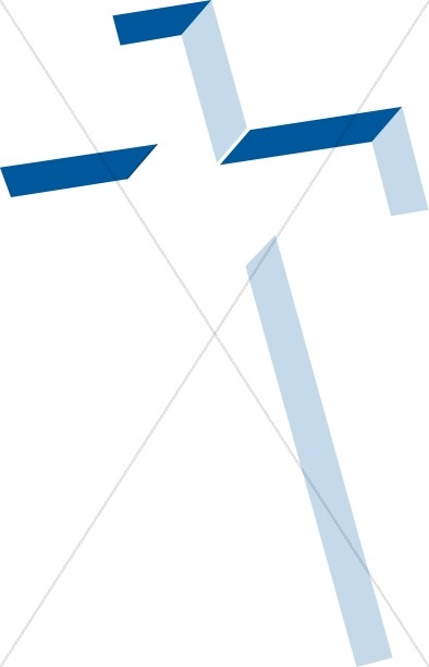 Inlay Cross in Shades of Blue Thumbnail Showcase