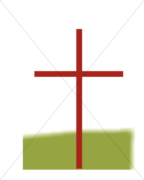 Red Thin Cross with Green Thumbnail Showcase