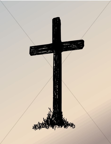 Cross in Ink with Background Thumbnail Showcase