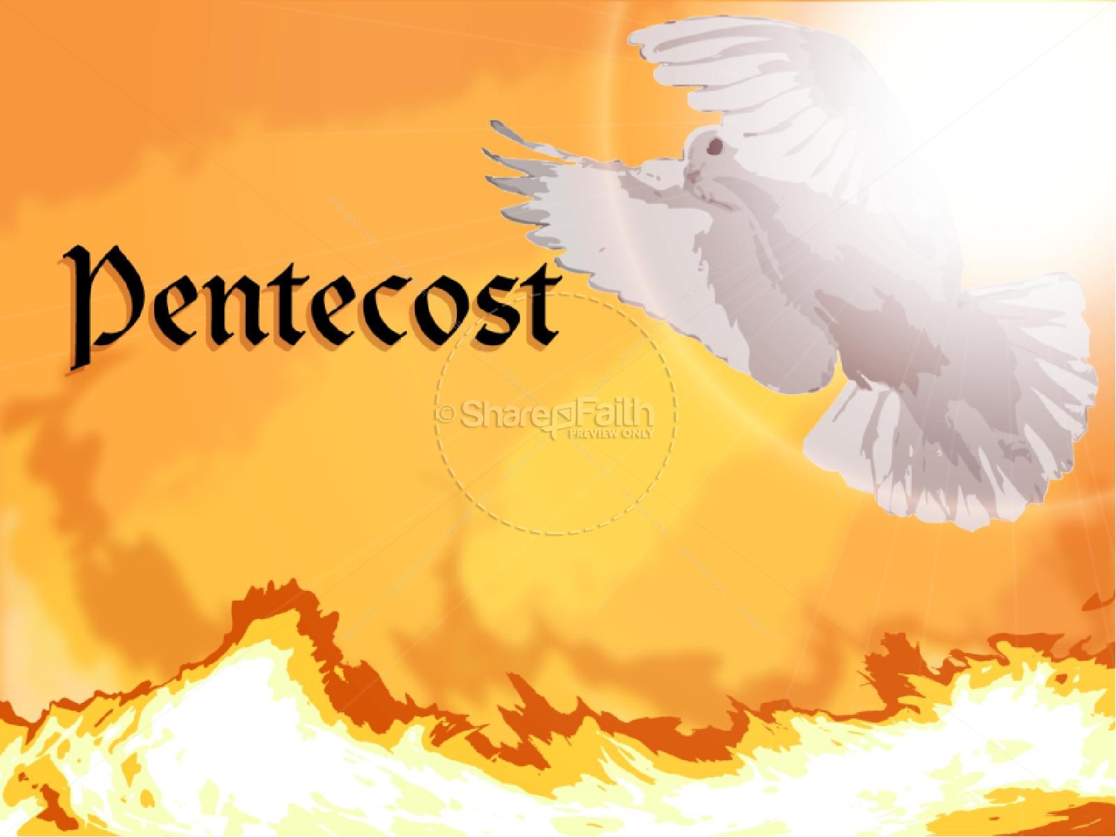 Pentecost with Dove and Fire