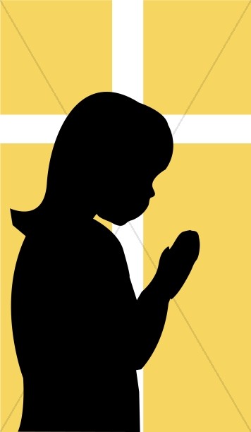 Praying Child with White Cross Thumbnail Showcase