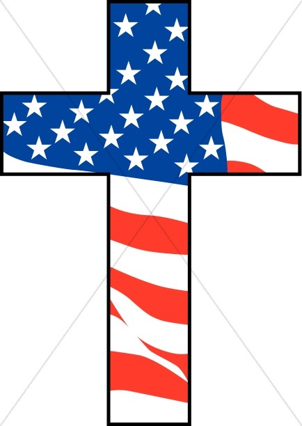 Cross with American Flag Thumbnail Showcase