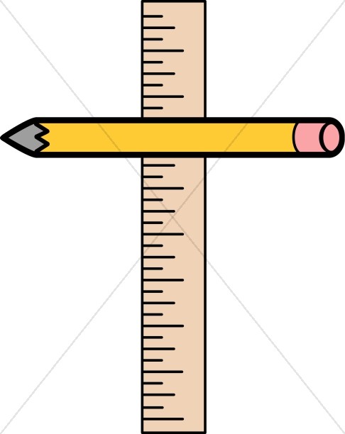 Cross Made with a Ruler and Pencil Thumbnail Showcase