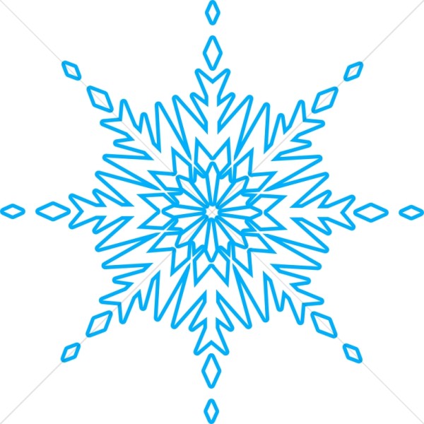 Circular Crystal Blue Snowflake Thumbnail Showcase