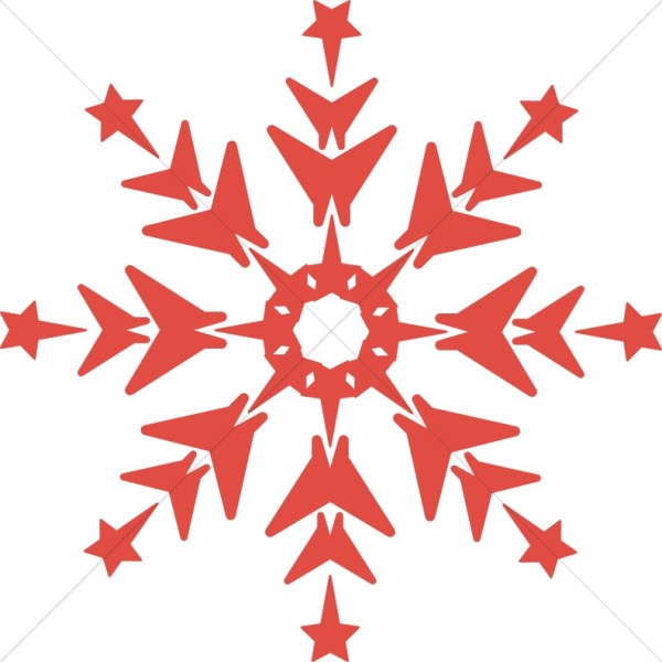 Bright Red Snowflake Thumbnail Showcase