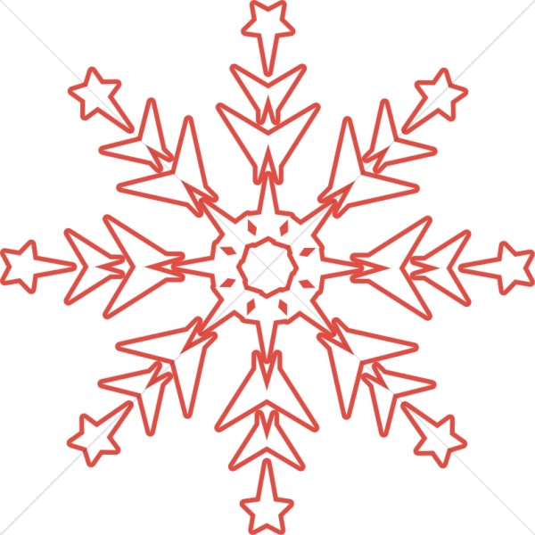 Red Winter Snowflake Thumbnail Showcase