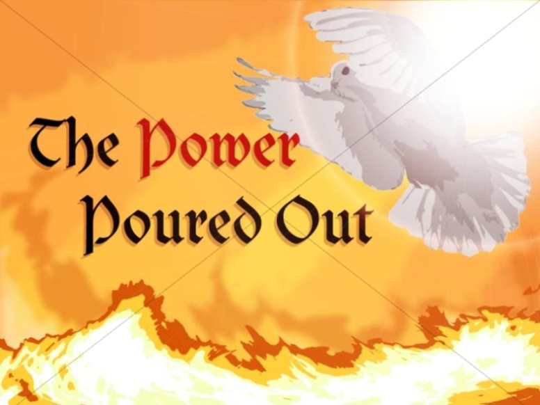 Power Poured Out Christian Background