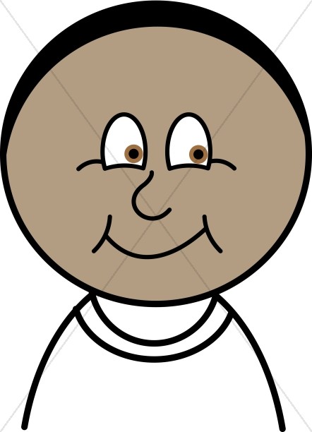 Cartoon Face with Black Hair Thumbnail Showcase