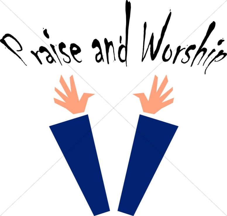 uplifted hands clipart images