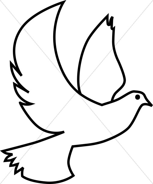 Winged White Dove Clipart Image Thumbnail Showcase