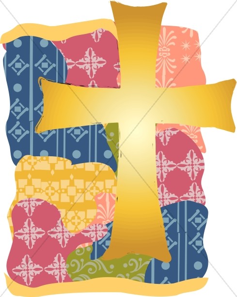 Gold Cross with Quilted Pattern Thumbnail Showcase