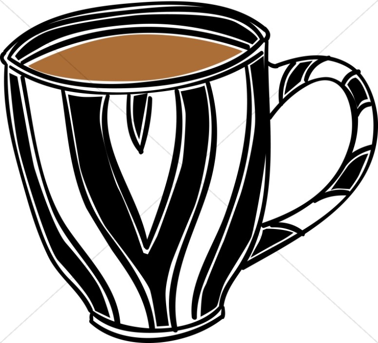 Striped Coffee Mug Clipart Thumbnail Showcase