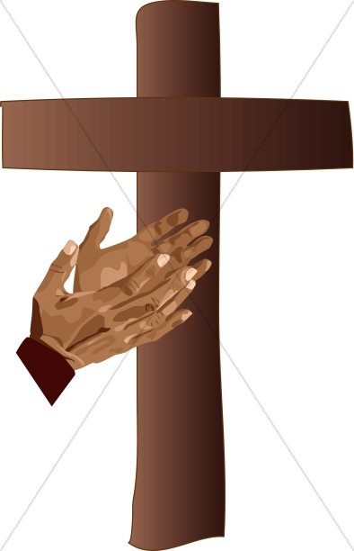 Cross with Hands Clipart Thumbnail Showcase