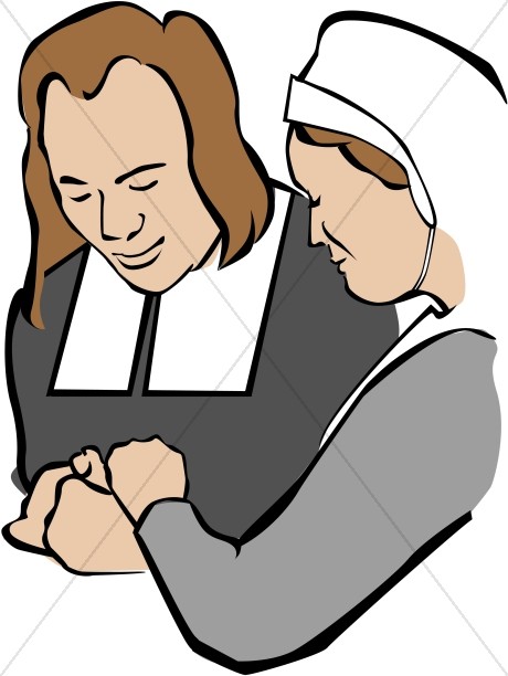 Pilgrims Praying Clipart Thumbnail Showcase