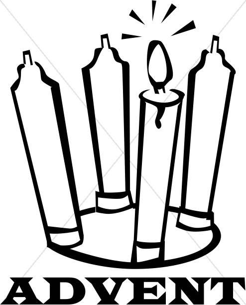 Black and White Advent Candles Thumbnail Showcase
