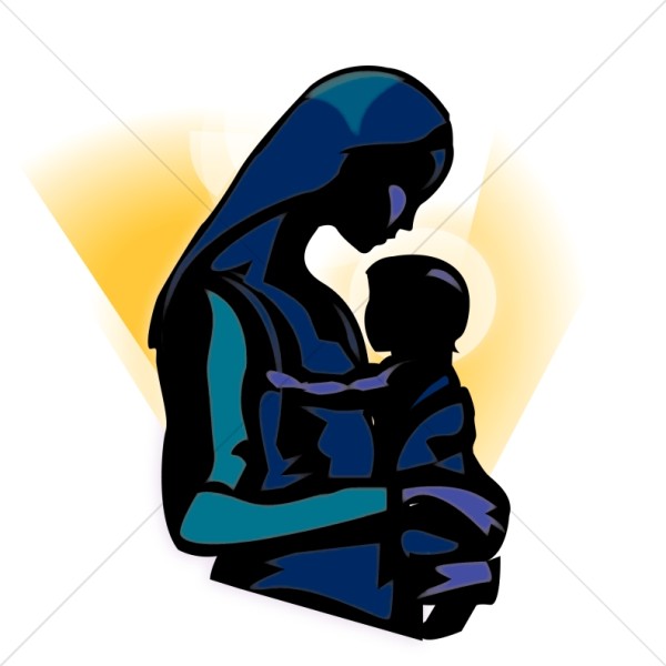 The Madonna Holding Baby Jesus Clipart Thumbnail Showcase