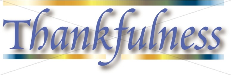 Thankfulness Word Art