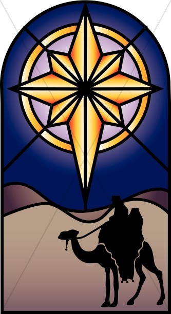 Stained Glass Nativity Star Clipart Thumbnail Showcase